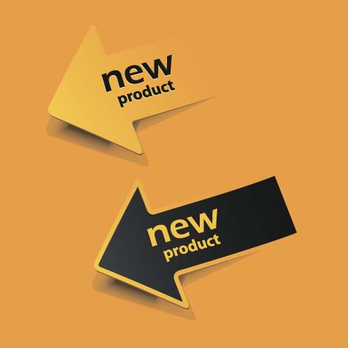 New pruduct arrow labels vector New pruduct arrow labels vector