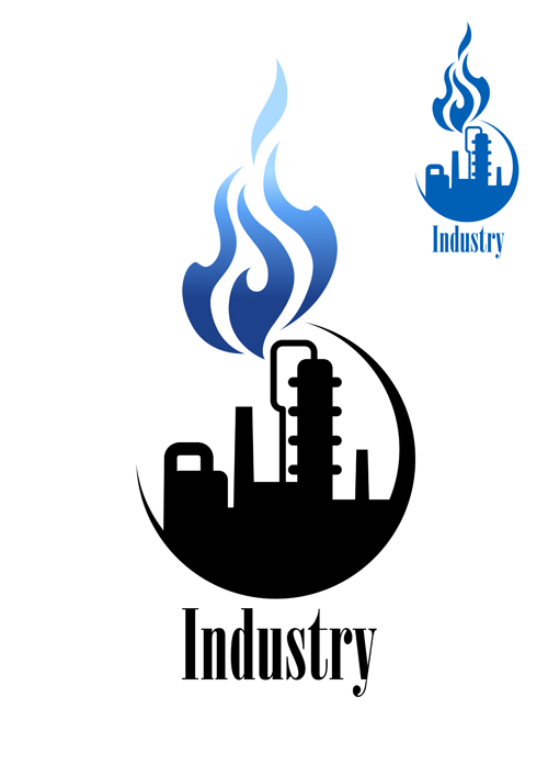 Oil refinery industry logo vector 01 Oil refinery industry logo vector 01