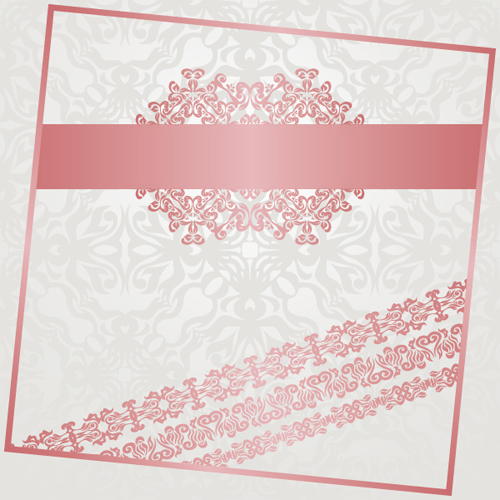 Pink frame with floral background vector Pink frame with floral background vector