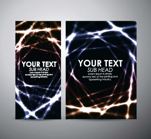 Shiny light with brochure cover template vecor 03 Shiny light with brochure cover template vecor 03