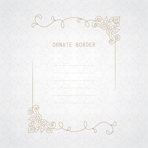 Simple decor frame design vector 01 Simple decor frame design vector 01
