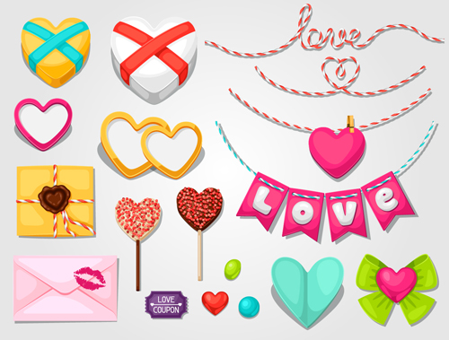 Valentines day design elements vector set 08 Valentines day design elements vector set 08