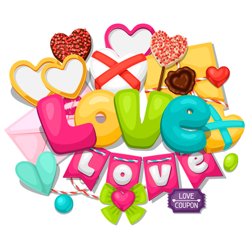 Valentines day design elements vector set 10 Valentines day design elements vector set 10