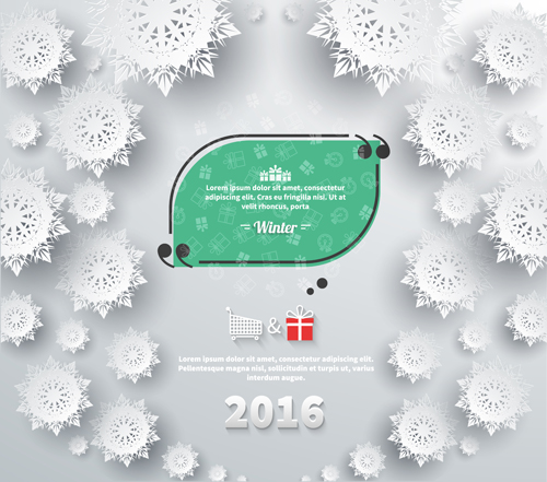 2016 Christmas paper snowflake background vector 06 2016 Christmas paper snowflake background vector 06