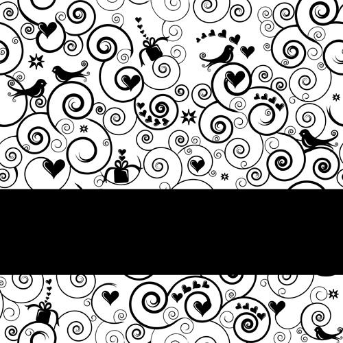 Black style floral background art vector Black style floral background art vector