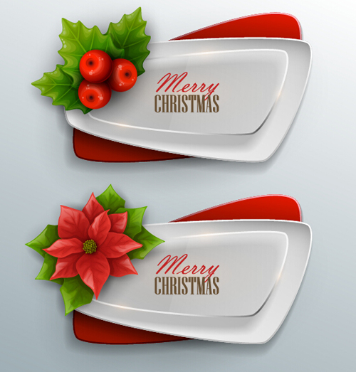 Christmas layered banners vector 02 Christmas layered banners vector 02
