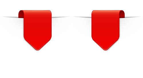 Colored bookmarks design vectors set 05