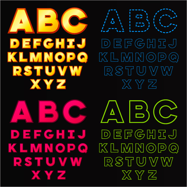 colorful alphabets 