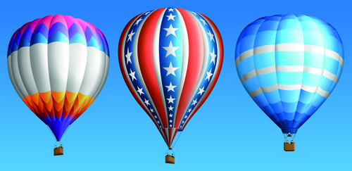 Creative colorful hot air balloons vector material 04 Creative colorful hot air balloons vector material 04