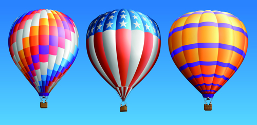 Creative colorful hot air balloons vector material 05 Creative colorful hot air balloons vector material 05