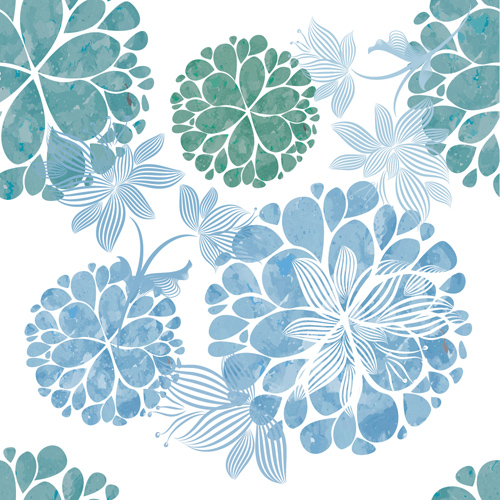 Elegant flower art pattern seamless vector 01 Elegant flower art pattern seamless vector 01