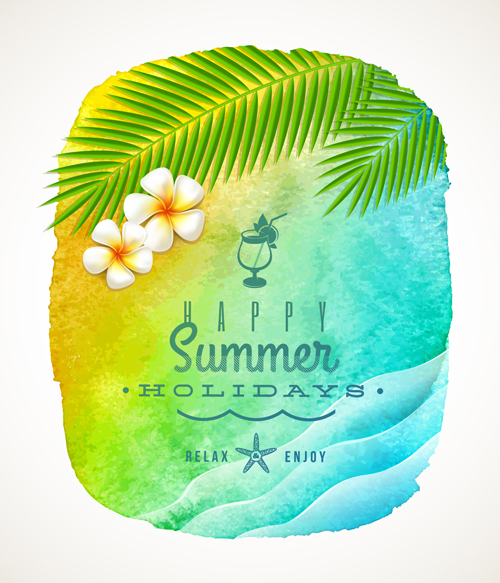 Enjoy summer time creative vector material 04 Enjoy summer time creative vector material 04