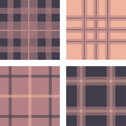 Fabric plaid pattern vector material 12