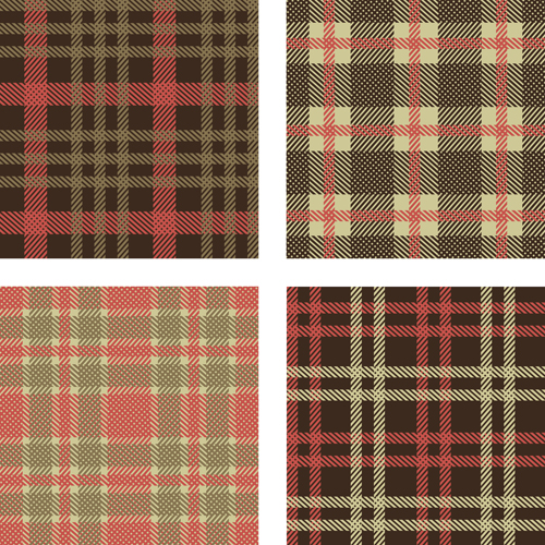 Fabric plaid pattern vector material 14 Fabric plaid pattern vector material 14
