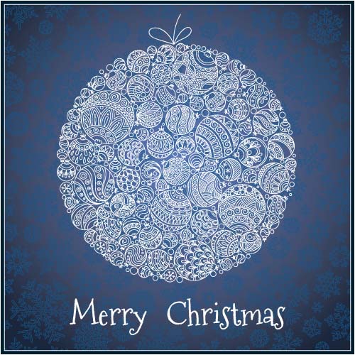 greeting floral christmas cards balls 