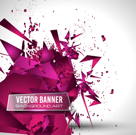 Glasses banner with geometric shapes background vector 02 Glasses banner with geometric shapes background vector 02