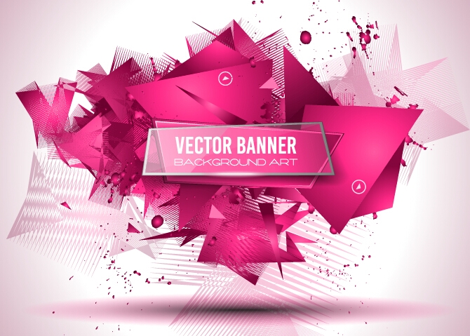 Glasses banner with geometric shapes background vector 04 Glasses banner with geometric shapes background vector 04