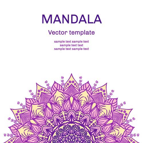 Mandala floral ornaments template vector 01 Mandala floral ornaments template vector 01