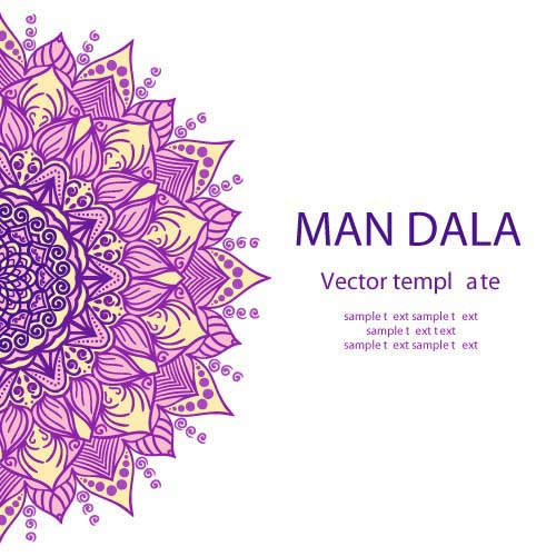 Mandala floral ornaments template vector 02 Mandala floral ornaments template vector 02