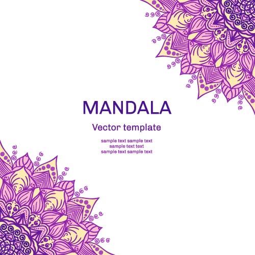 Mandala floral ornaments template vector 04 Mandala floral ornaments template vector 04