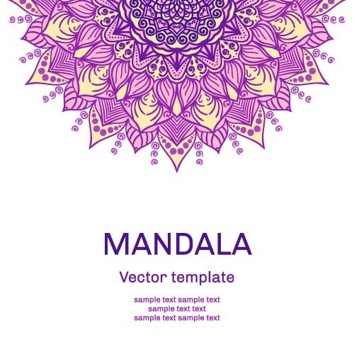 Mandala floral ornaments template vector 05 Mandala floral ornaments template vector 05