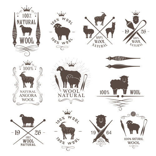 wool natural logo badge 