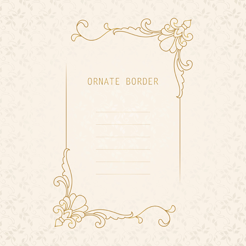 Simple decor frame design vector 02 Simple decor frame design vector 02