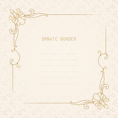 Simple decor frame design vector 03 Simple decor frame design vector 03