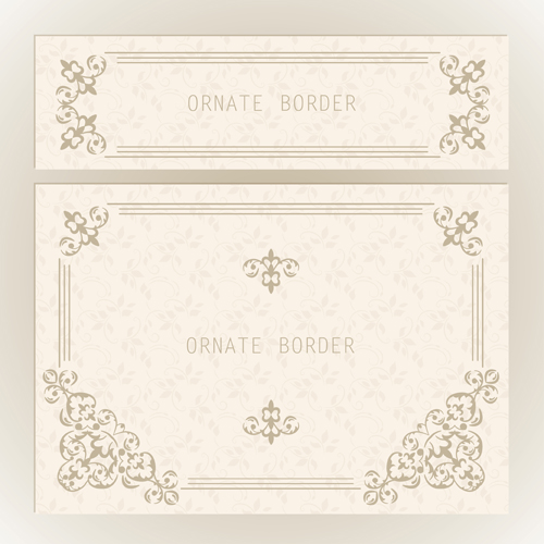 Simple decor frame design vector 04 Simple decor frame design vector 04