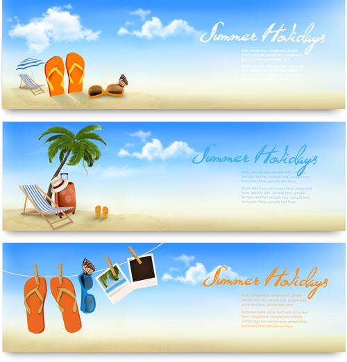 vacation tropical creative banner 