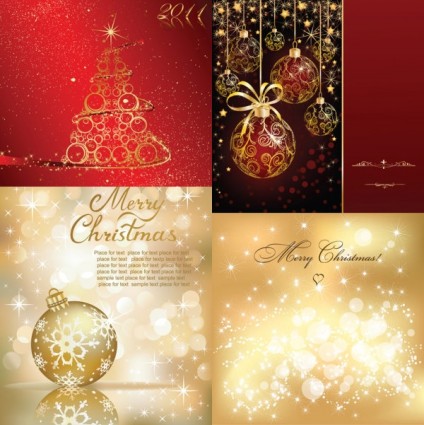 Vector set of christmas shiny background material 06 Vector set of christmas shiny background material 06