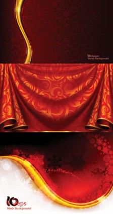 Curtain brocade ornate vector background 01 Curtain brocade ornate vector background 01