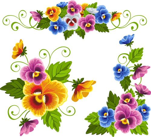 Beautiful flower ornaments vector illustration Beautiful flower ornaments vector illustration