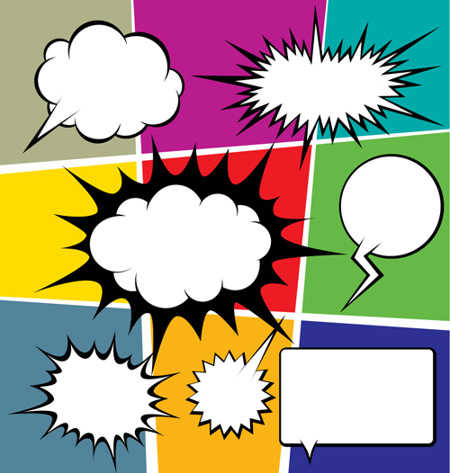 Blank text clouds cartoon styles vector 02 Blank text clouds cartoon styles vector 02