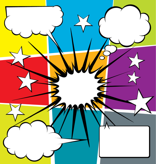 Blank text clouds cartoon styles vector 03 Blank text clouds cartoon styles vector 03