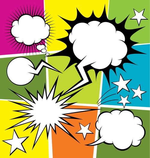 Blank text clouds cartoon styles vector 06 Blank text clouds cartoon styles vector 06