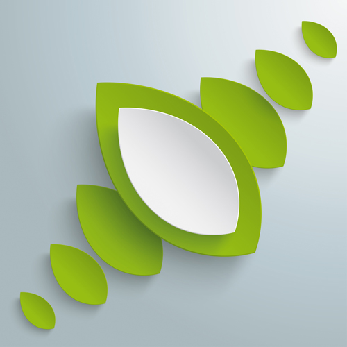 Elegant leaves shape vector background 04