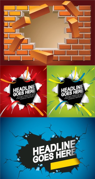 Explosion wall background vector Explosion wall background vector