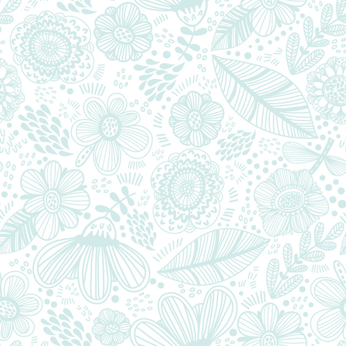 Floral gentle pattern hand drawn vector 04 Floral gentle pattern hand drawn vector 04