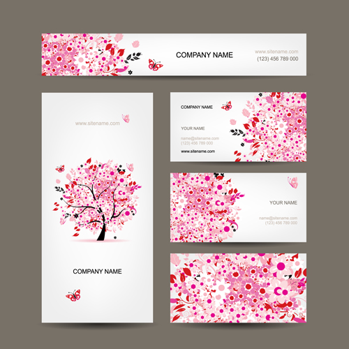 floral business cards business 