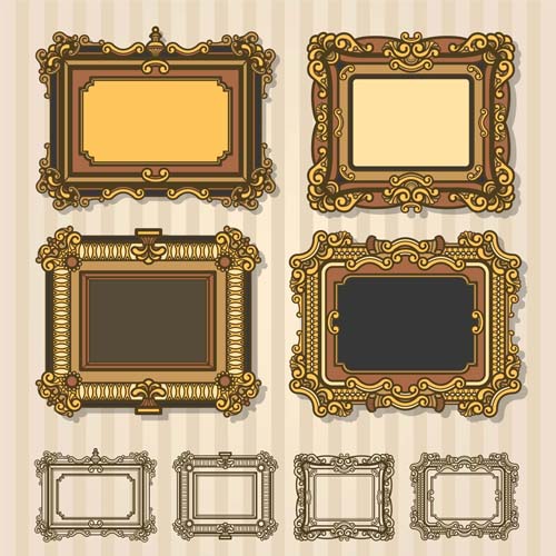 Frame antique design vector set 02 Frame antique design vector set 02