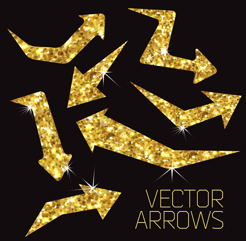 Gold bling arrows vector Gold bling arrows vector