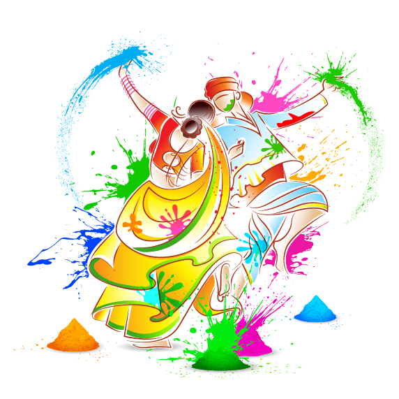 Holi creative background art vector 02 Holi creative background art vector 02