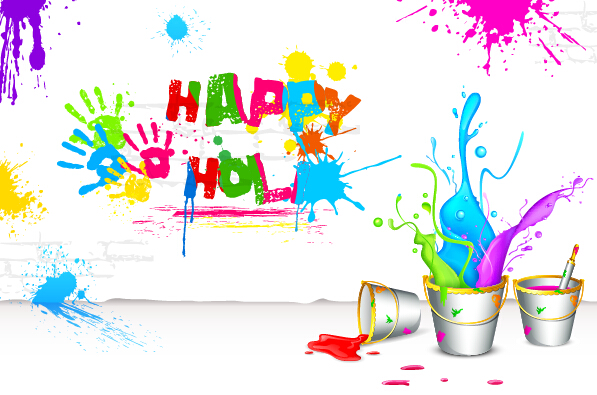Holi creative background art vector 12