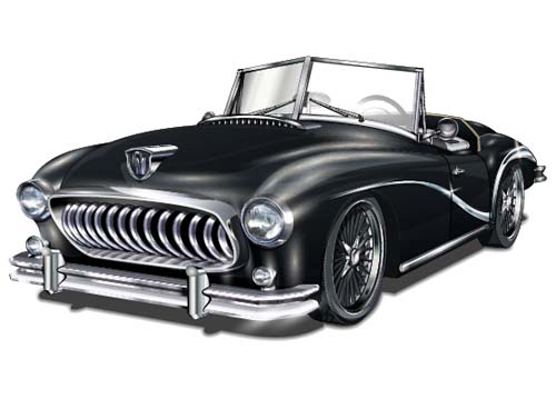 Luxury retro car vector illustration 03 Luxury retro car vector illustration 03