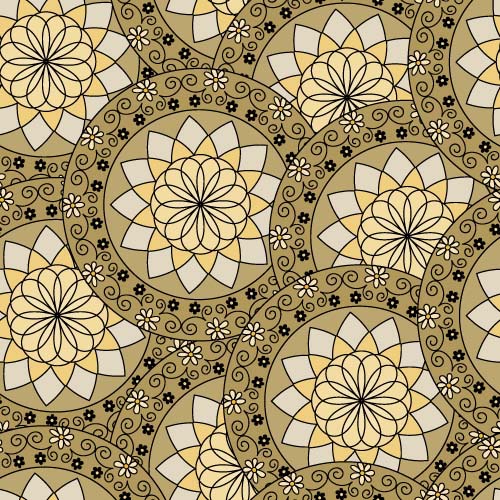 seamless round pattern ornate lace 