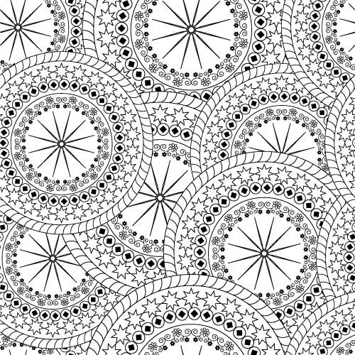 Ornate round lace pattern seamless vector 04 Ornate round lace pattern seamless vector 04