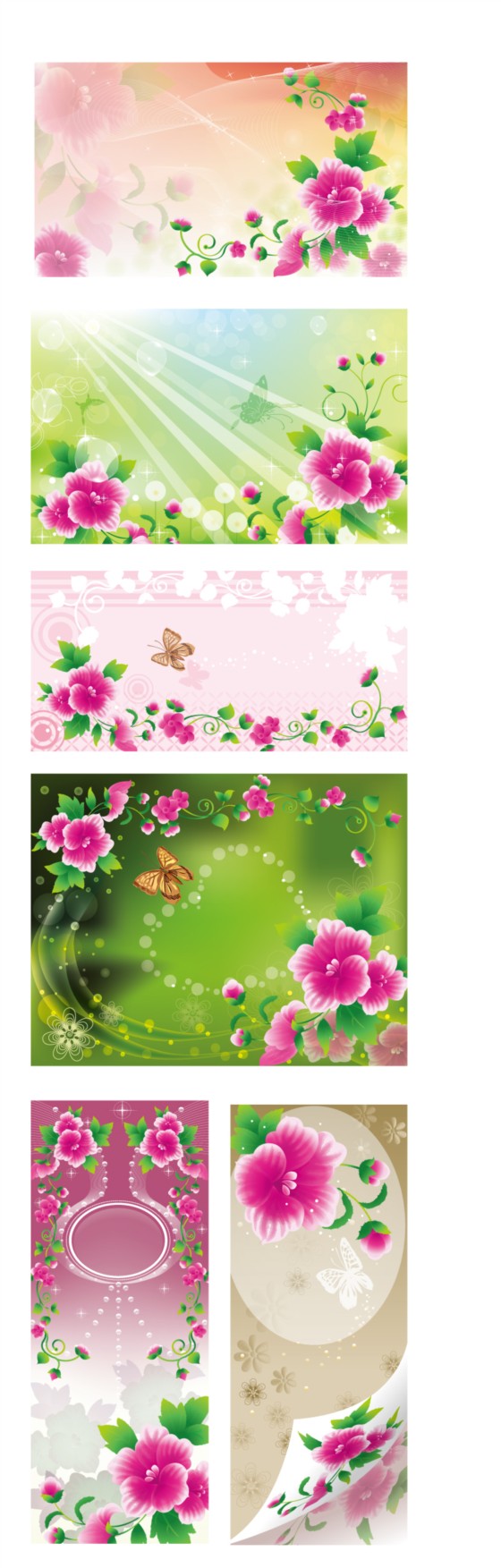 Pink flowers background vector Pink flowers background vector