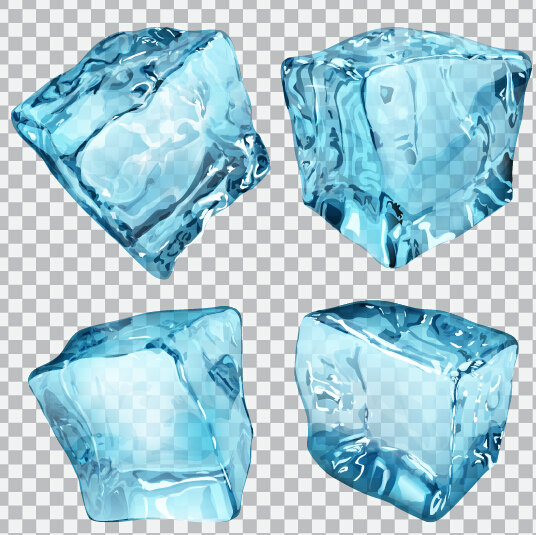 Realistic ice cubes illustration vectors 03 Realistic ice cubes illustration vectors 03