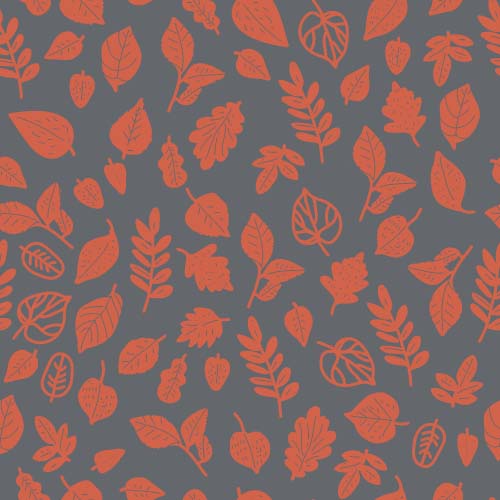 Simple leaves pattern seamless vector 07 Simple leaves pattern seamless vector 07